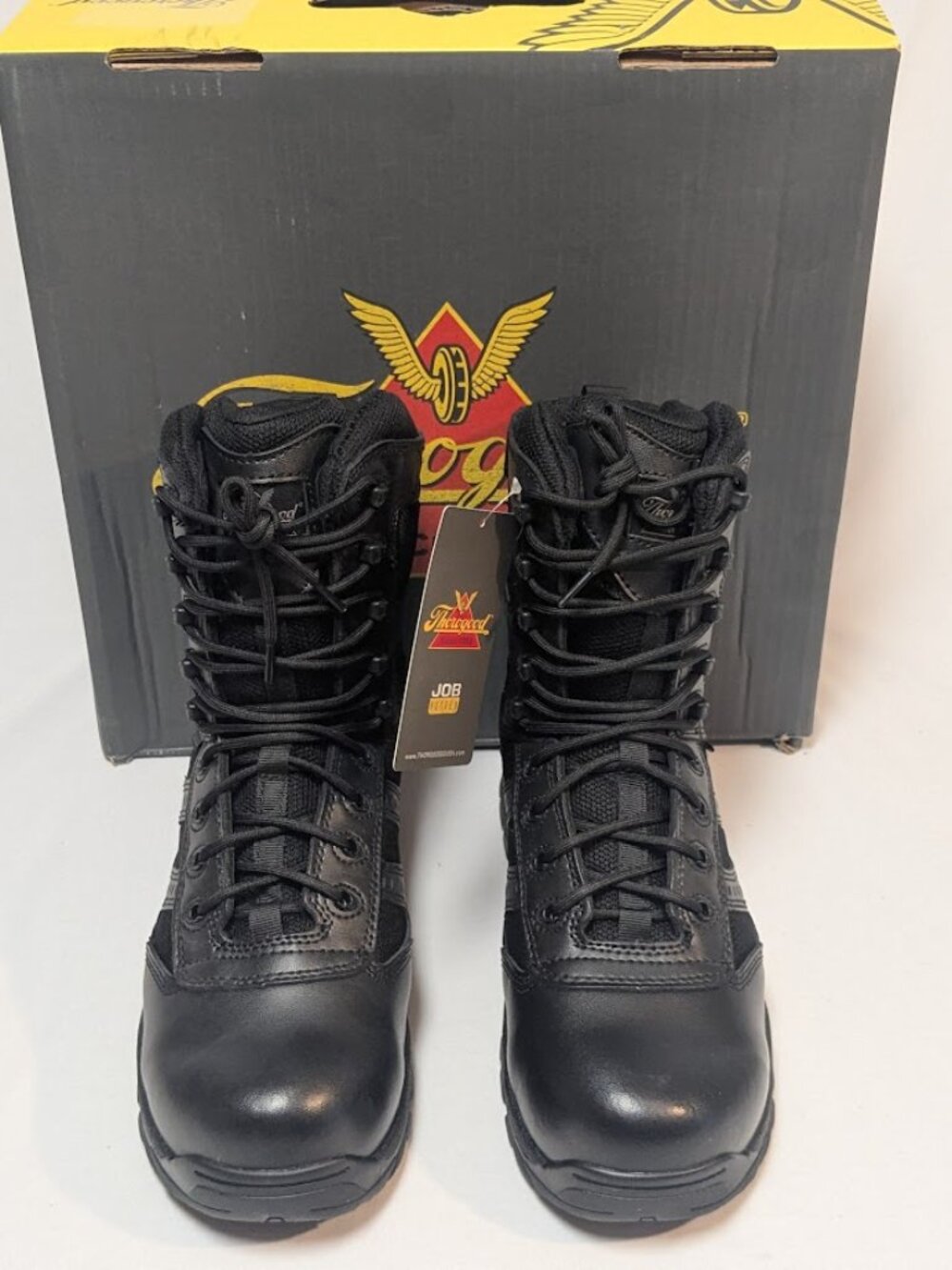 NWT Thorogood Mens 9M 804‑6191 Waterproof Composite Toe Tactical Side Zip Boots - Picture 1 of 12